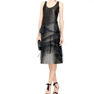 MARC JACOBS Ruffled Metallic Ombre Dress Size 10